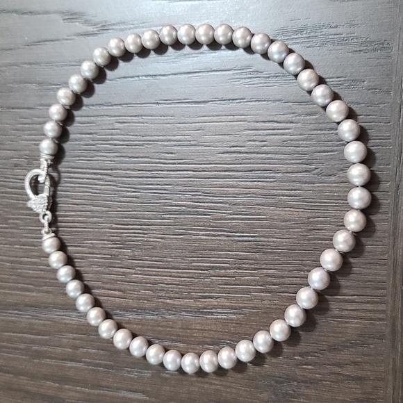 Judith Ripka Jewelry - Judith Ripka 925 SS Grey Pearl Necklace